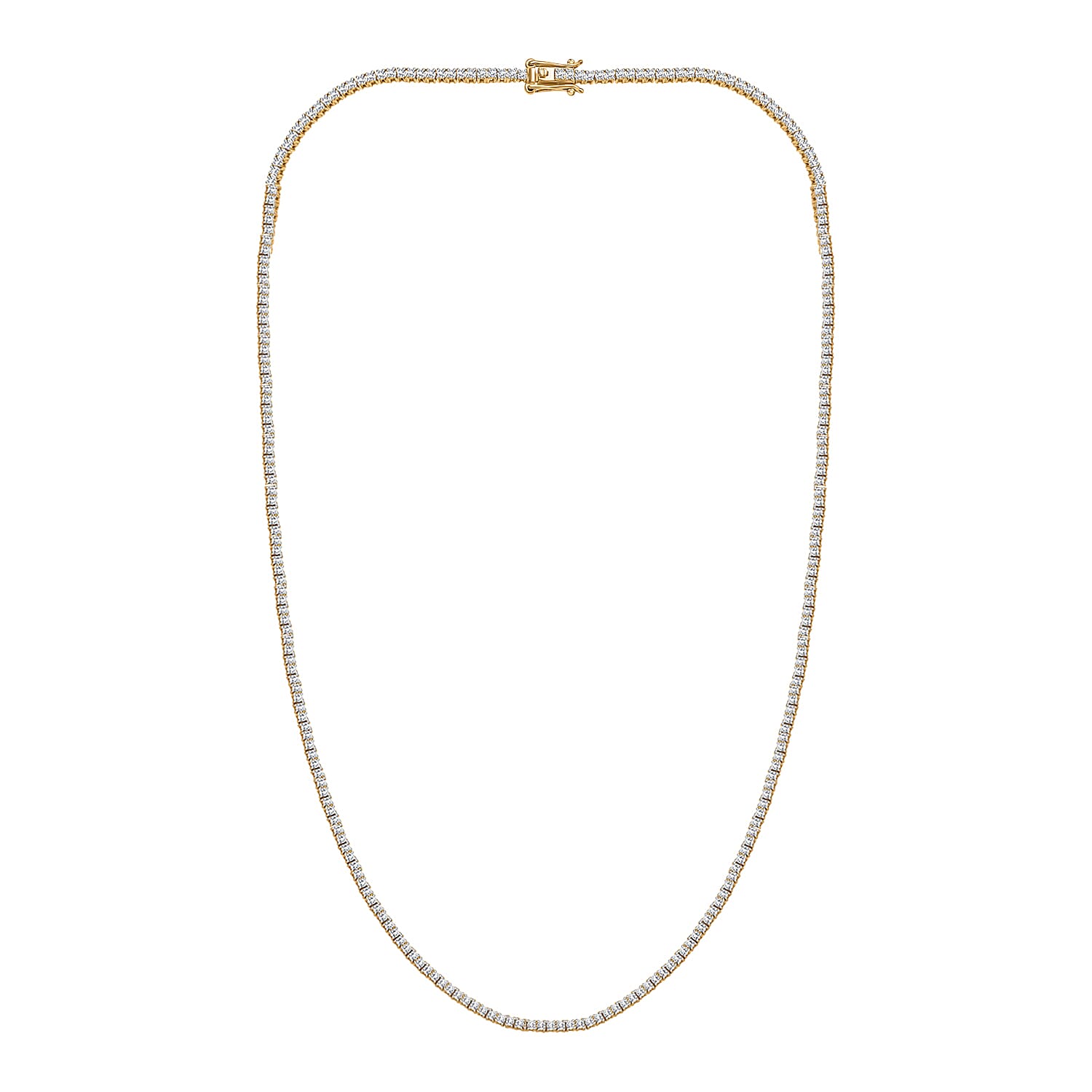 Customer Special Order IGI Certified Iliana18K Yellow Gold  (SI-G-H) White Diamond Tennis Necklace (Size -18) 5.00 Ct 7859044 3