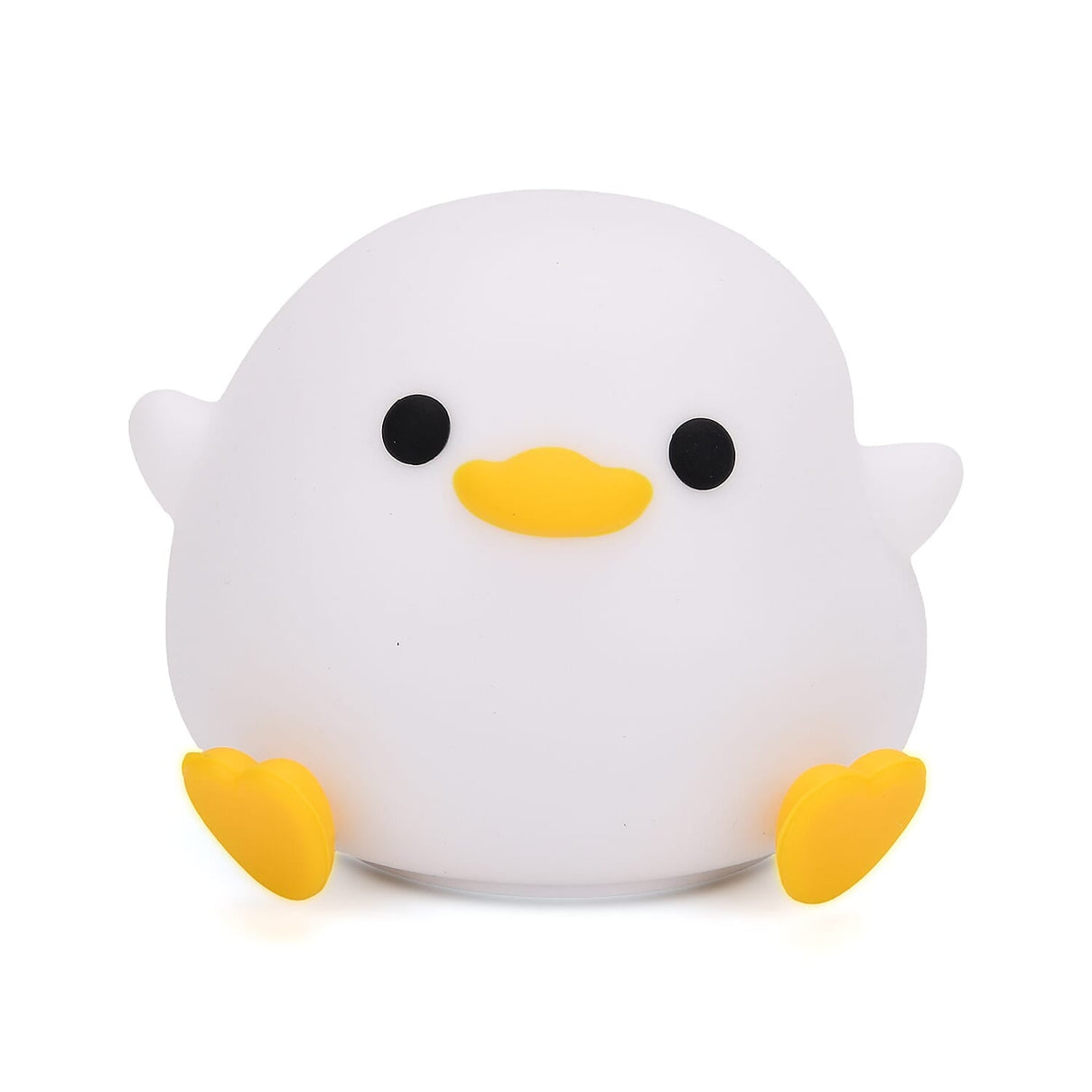 Cute Duck Silicone Colour-Changing Rechargeable Night Light - Yellow and White 8083863 3