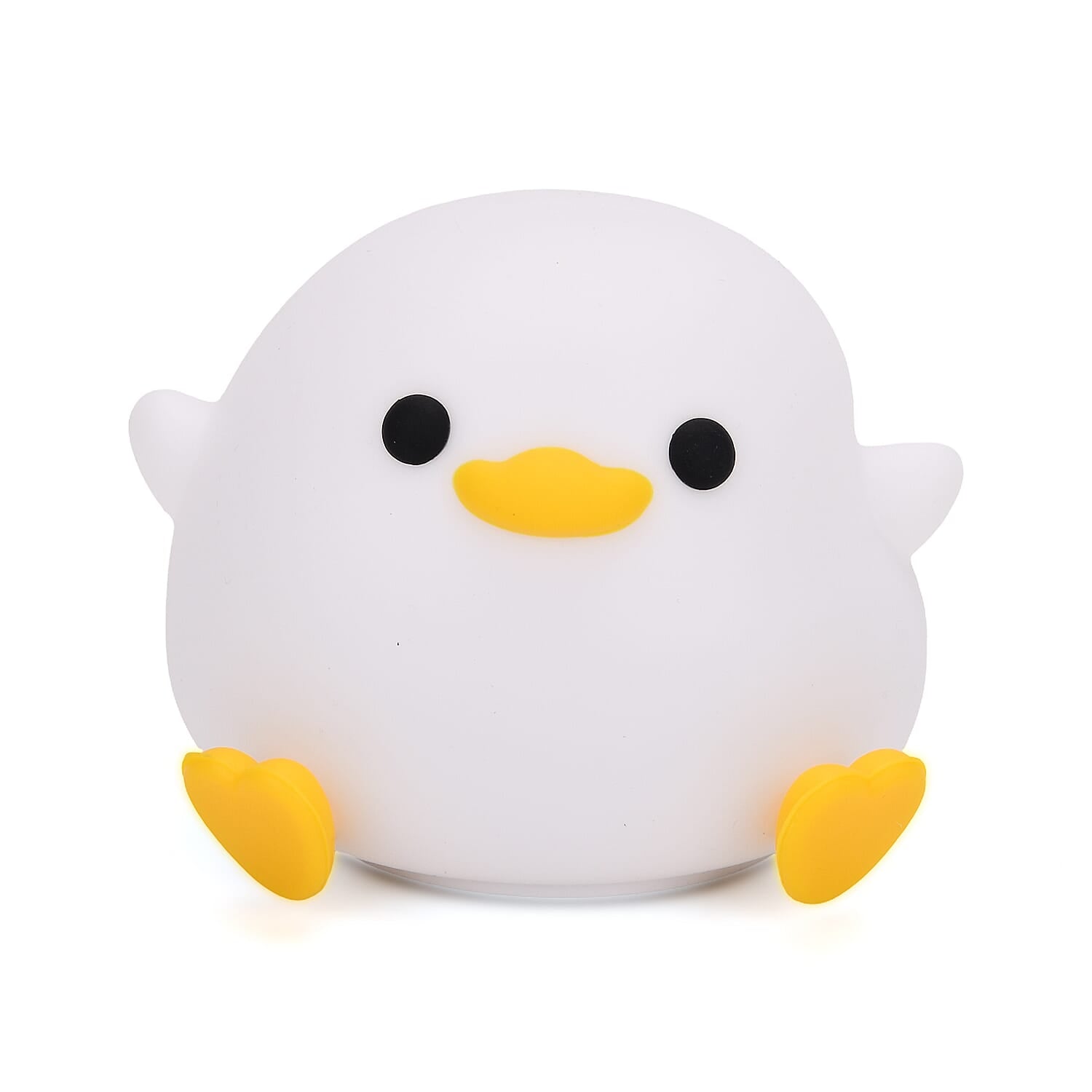 Cute Duck Silicone Colour-Changing Rechargeable Night Light - Yellow and White 8083863 3