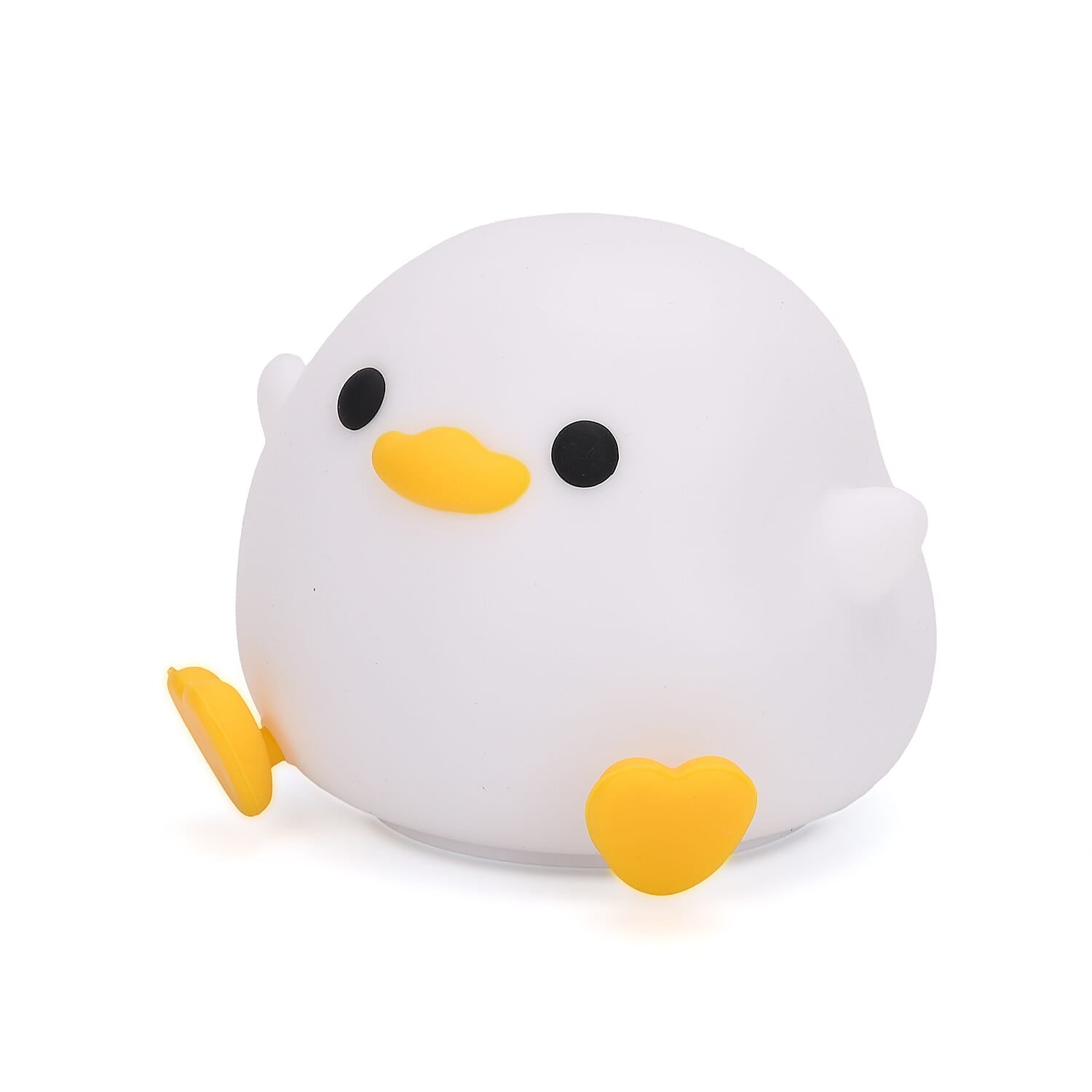Cute Duck Silicone Colour-Changing Rechargeable Night Light - Yellow and White 8083863 4