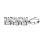 3 Piece Set - Diamond Tennis Bracelet (Size 8), Earrings and Pendant in Platinum Overlay Sterling Silver, Silver Wt. 14.78 Gms