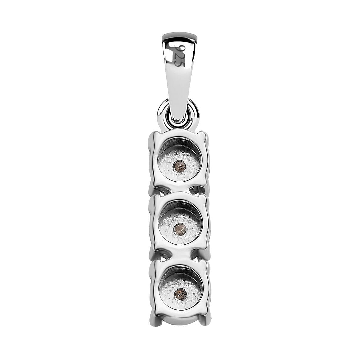 3 Piece Set - Diamond (0.250ct) Box Bracelet (Size 6.5), Earrings and Pendant in Platinum Overlay Sterling Silver V32517630 11