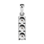 3 Piece Set - Diamond Tennis Bracelet (Size 8), Earrings and Pendant in Platinum Overlay Sterling Silver, Silver Wt. 14.78 Gms