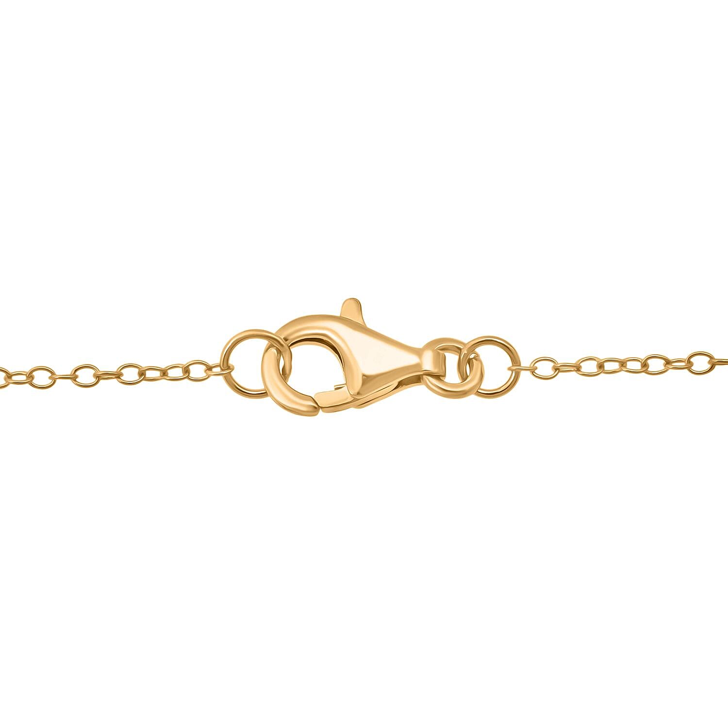 D'Joy 10 Ct. Citrine, Moissanite Pendant with Chain (Size 20) with Lobster Clasp in 18K Vermeil Yellow Gold Plated &amp; Rhodium Overlay Sterling Silver 4428963 6