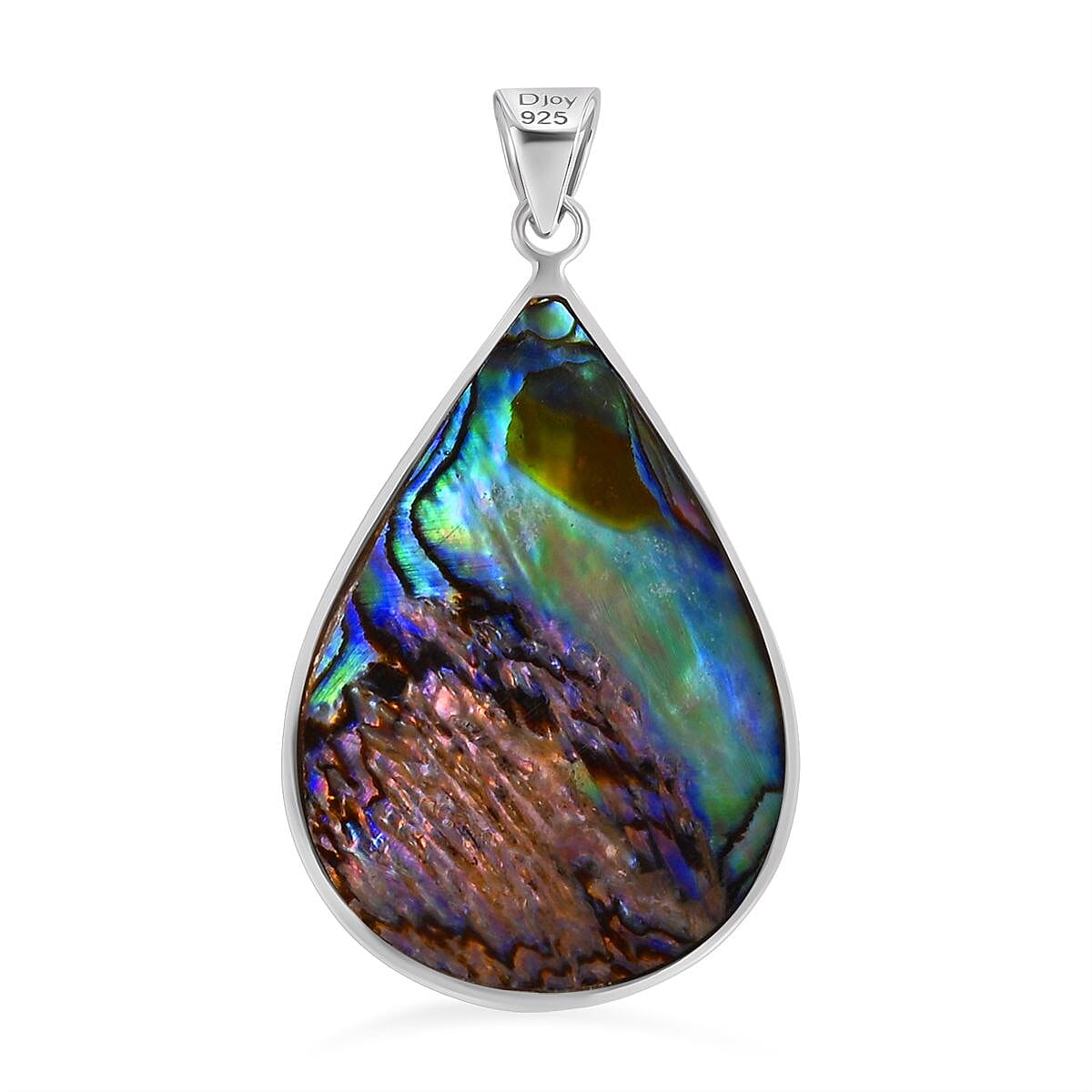 Royal Bali Collection - Abalone Shell &amp; Larimar Pendant Sterling Silver 2.43 Ct, Silver Wt. 5.27 Gms. 8285771 3