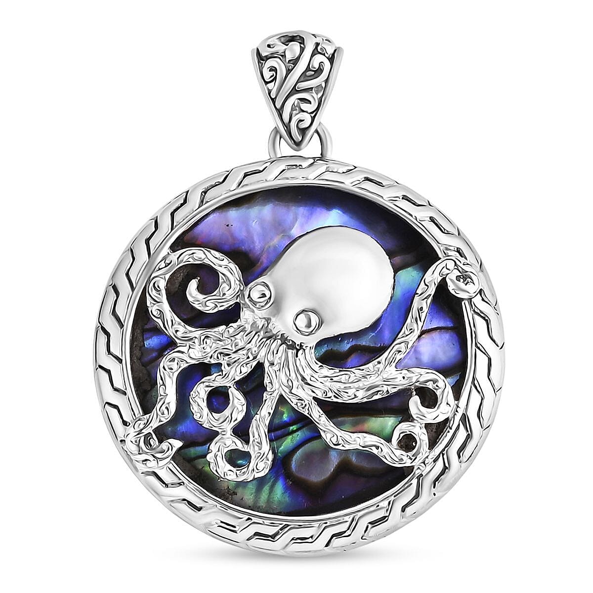 Royal Bali Collection - Abalone Shell Pendant Sterling Silver, Silver Wt. 9.55 Gms. 8300854 0