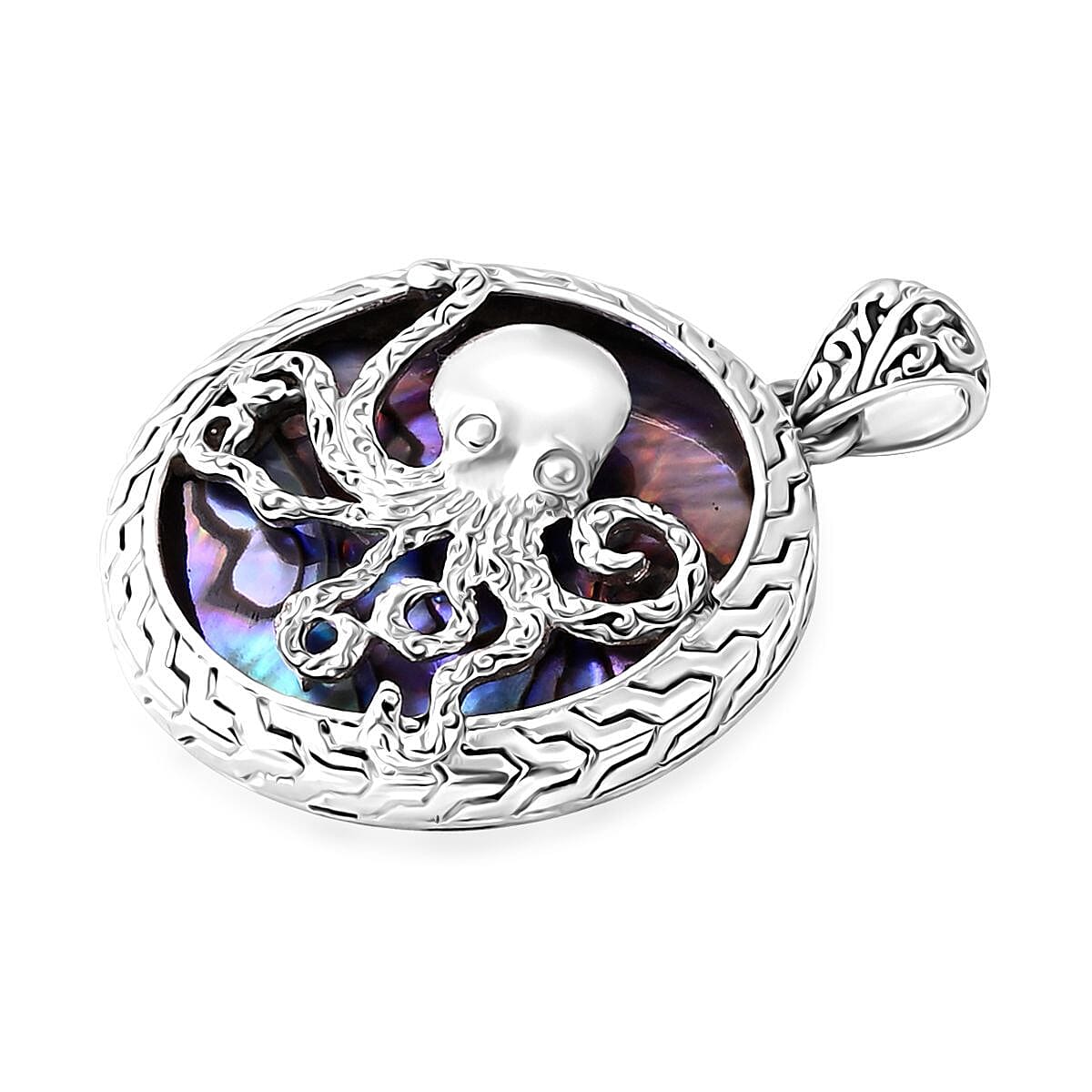 Royal Bali Collection - Abalone Shell Pendant Sterling Silver, Silver Wt. 9.55 Gms. 8300854 3