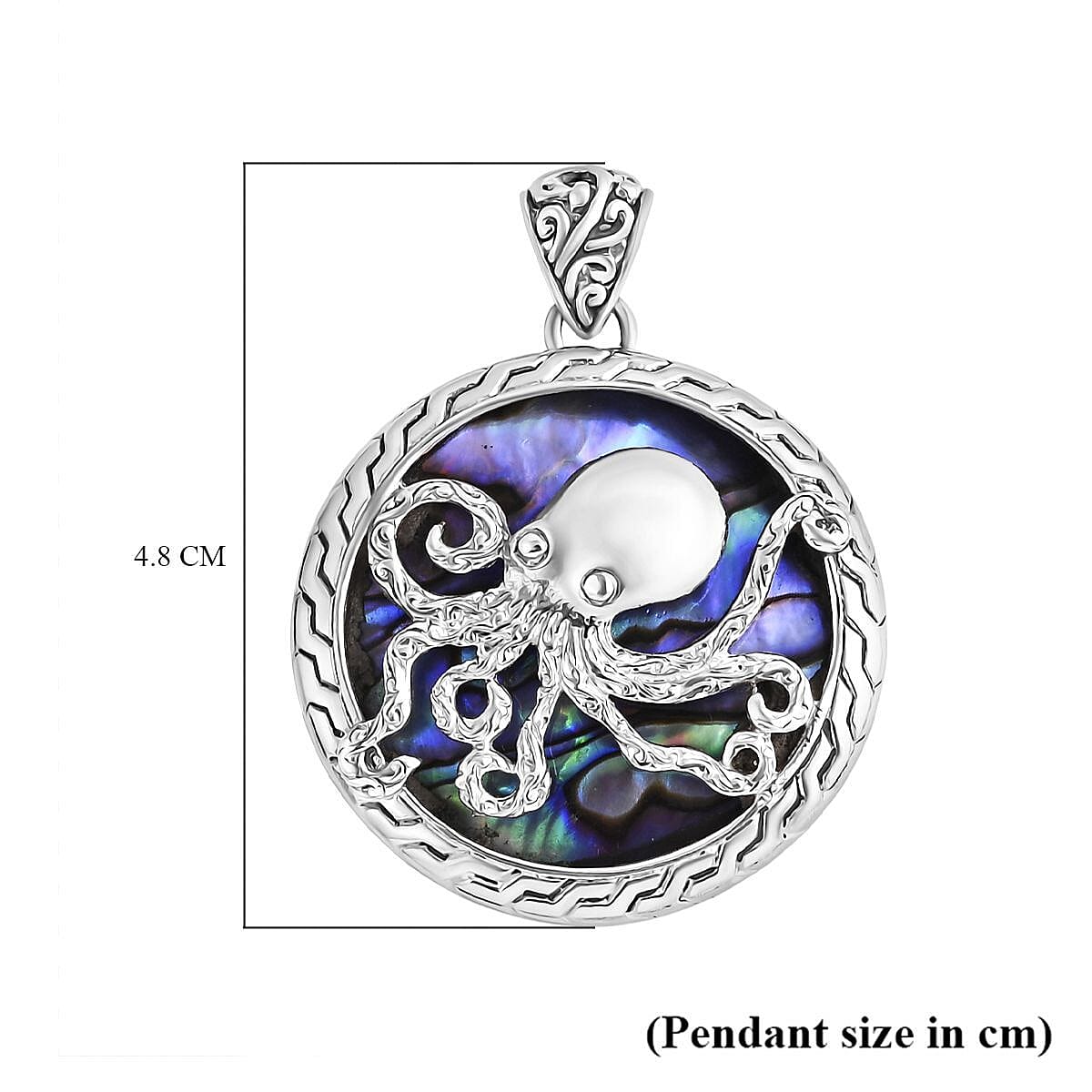 Royal Bali Collection - Abalone Shell Pendant Sterling Silver, Silver Wt. 9.55 Gms. 8300854 5