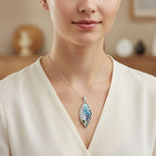 Royal Bali Collection - Abalone Shell & Peridot Fish Pendant Sterling Silver 1.63 Ct, Silver Wt. 6.13 Gms.