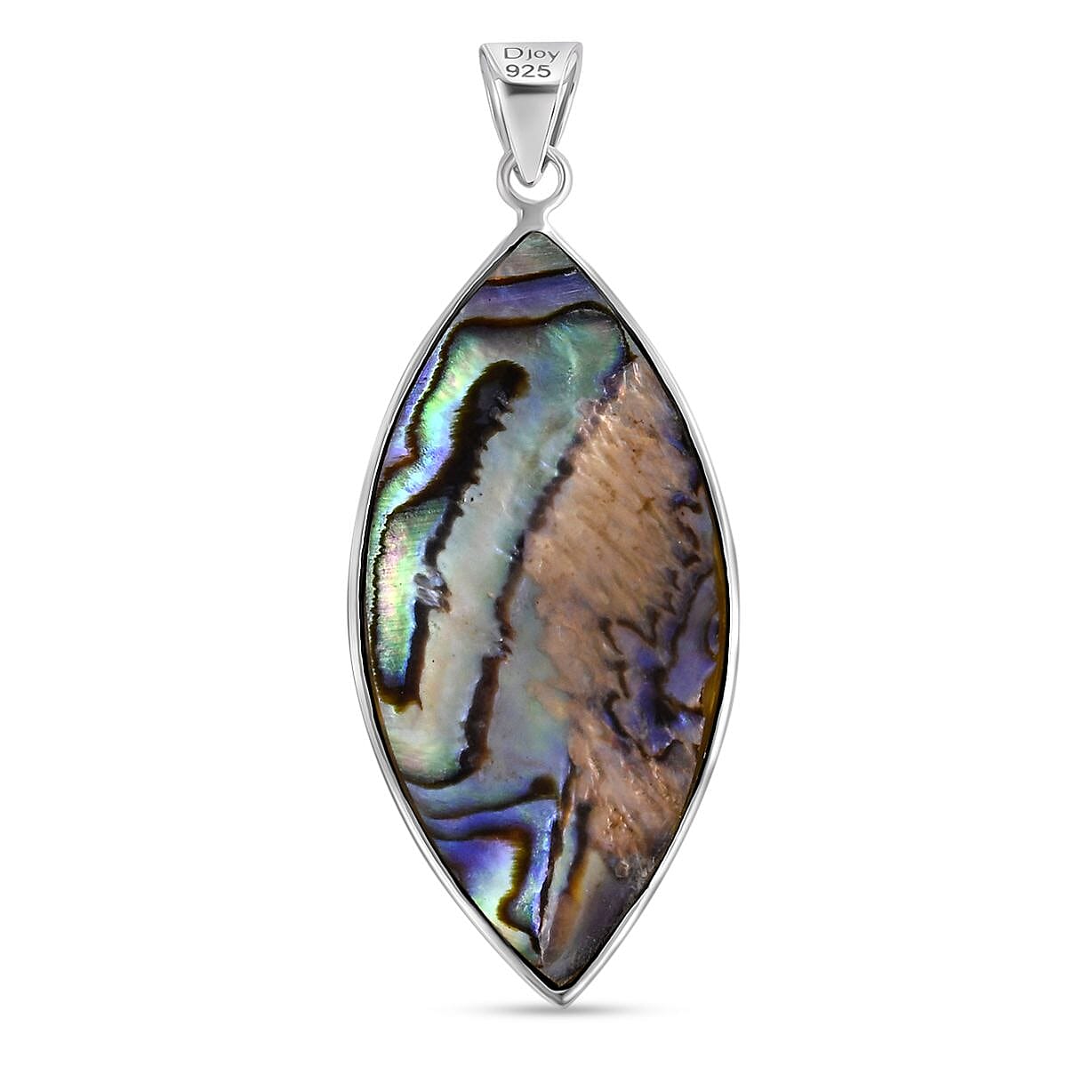 Royal Bali Collection - Abalone Shell &amp; Peridot Fish Pendant Sterling Silver 1.63 Ct, Silver Wt. 6.13 Gms. 8285772 4