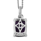 D'Joy - AAA African Amethyst Solitaire Pendant with Chain (Size 20) in Platinum Overlay Sterling Silver 2.23 Ct.