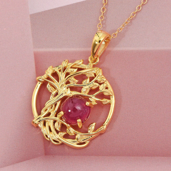 D'Joy Cabo Delgado Ruby Pendant in Yellow Gold Plated Sterling Silver 2.45 Ct. 8280670 2