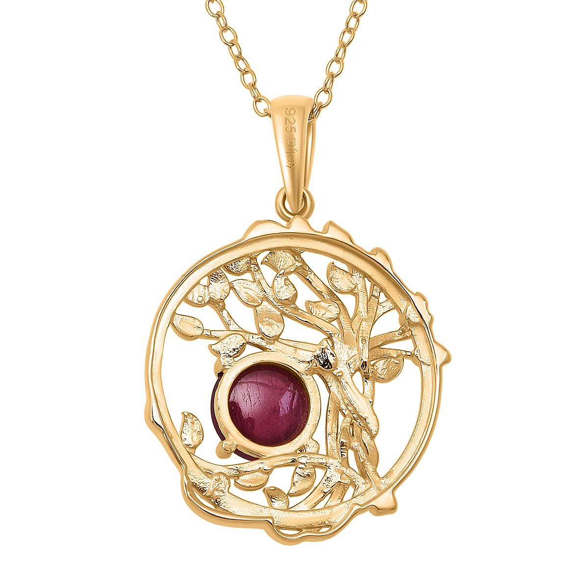 D'Joy Cabo Delgado Ruby Pendant in Yellow Gold Plated Sterling Silver 2.45 Ct. 8280670 4