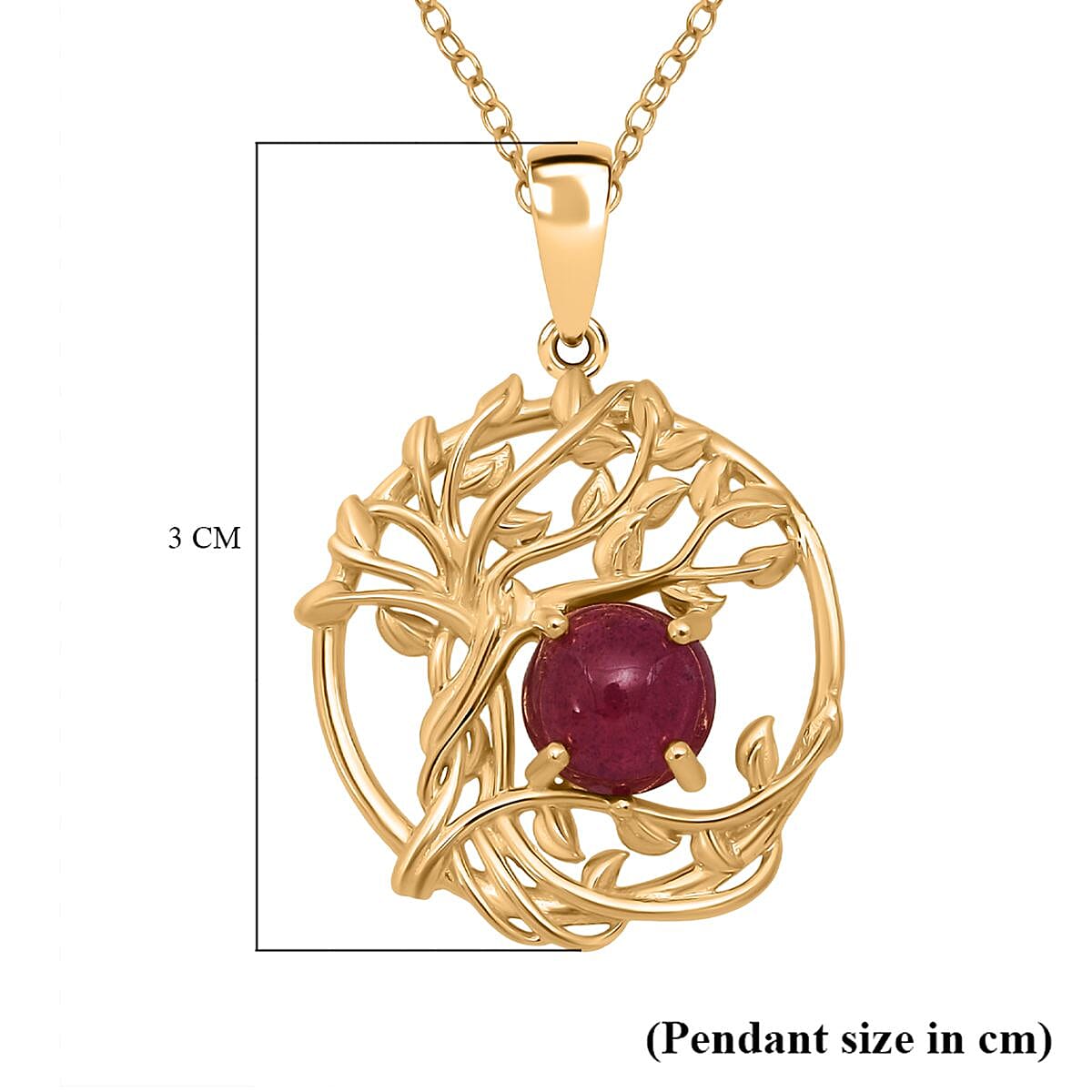 D'Joy Cabo Delgado Ruby Pendant in Yellow Gold Plated Sterling Silver 2.45 Ct. 8280670 5