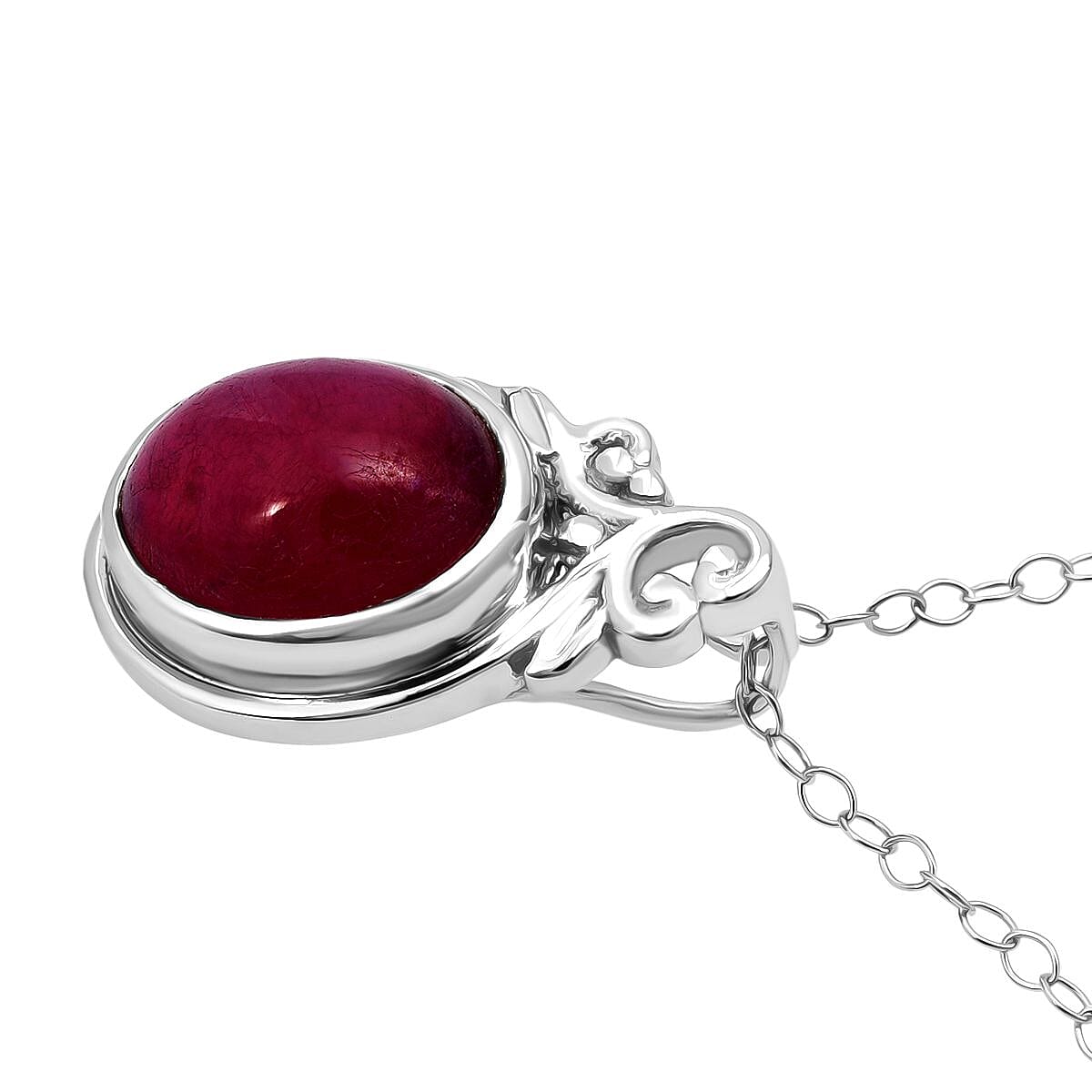 D'Joy Cabo Delgado Ruby Pendant in Rhodium Overlay Sterling Silver 8287490 3
