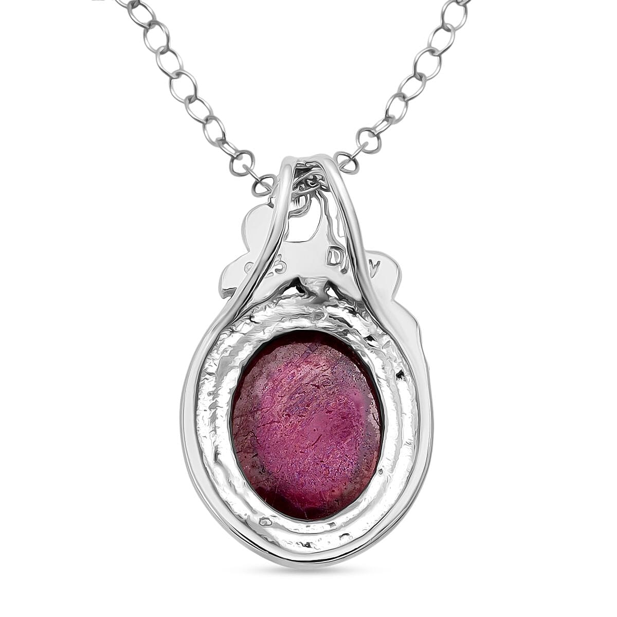 D'Joy Cabo Delgado Ruby Pendant in Rhodium Overlay Sterling Silver 8287490 4