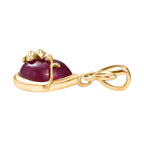 D'Joy Cabo Delgado Ruby Solitaire Pendant with Yellow Gold Plated Sterling Silver 3.66 Ct.