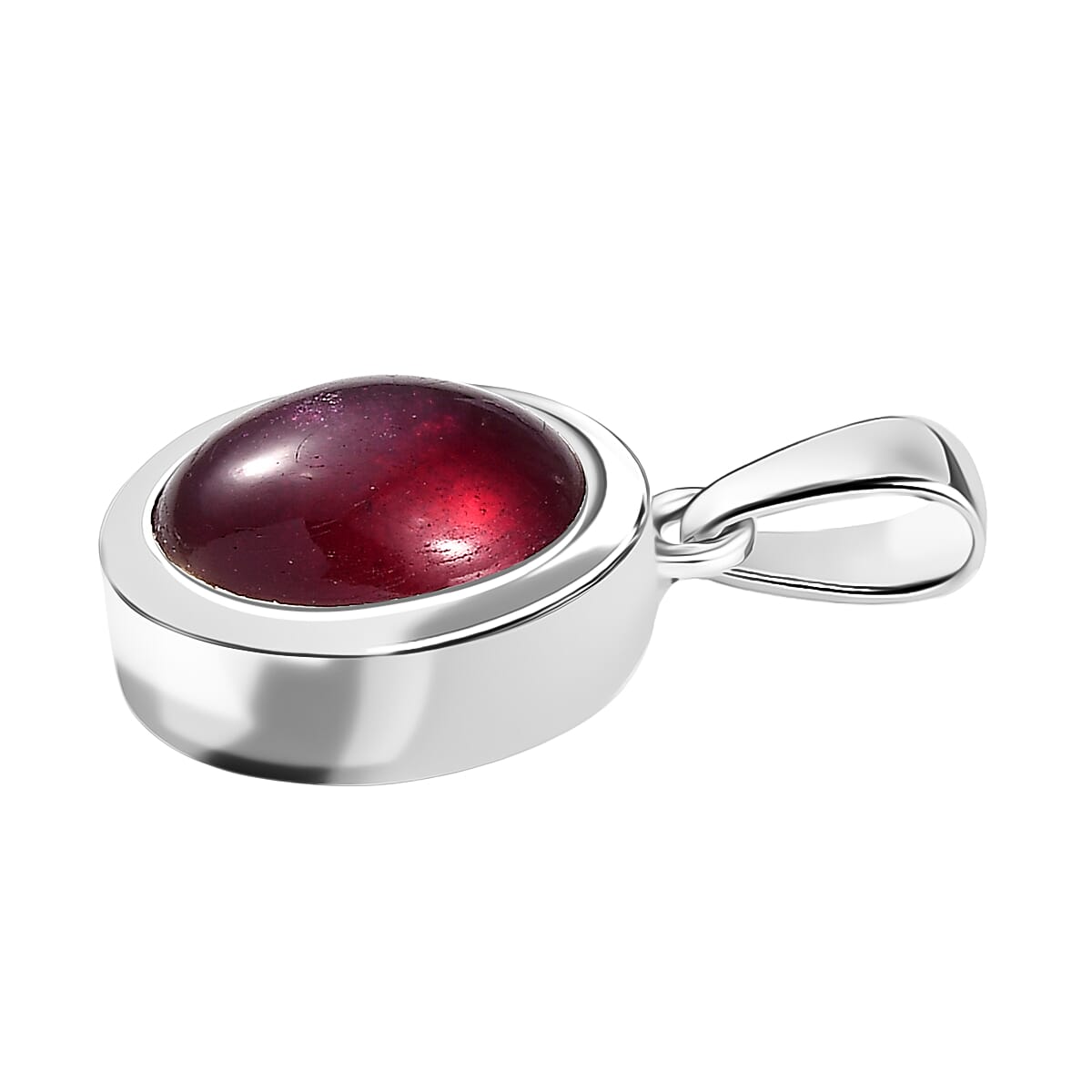 D'Joy Cabo Delgado Ruby Solitaire Pendant in Rhodium Overlay Sterling Silver 6.44 Ct. 8273666 4
