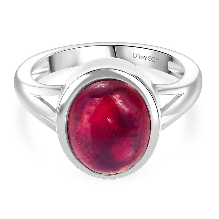 D'Joy Cabo Delgado Ruby Solitaire Ring in Rhodium Overlay Sterling Silver 5.74 Ct. 8273658 1