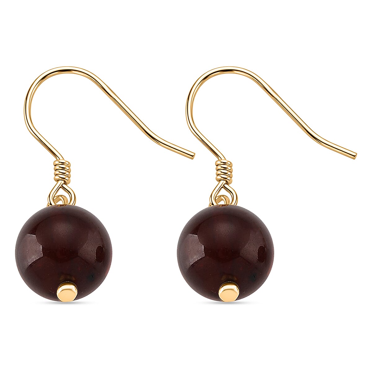 D'Joy Amber Beads Earring with Hook in Yellow Gold Plated Sterling Silver 5.00 Ct. 8431274 4