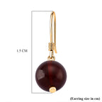 D'Joy Amber Beads Earring with Hook in Yellow Gold Plated Sterling Silver 5.00 Ct.