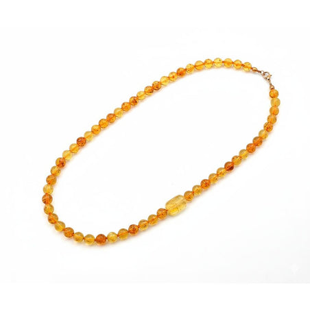 D'Joy Natural  Amber Necklace (Size - 20-2 EXT) in Yellow Gold Plated Sterling Silver 75.00 Ct. 8426654 1