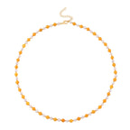 D'Joy Amber & White Fresh Water Pearl Beads Necklace (Size 20-2 EXT) in Yellow Gold Plated Sterling Silver 40.00 Ct.
