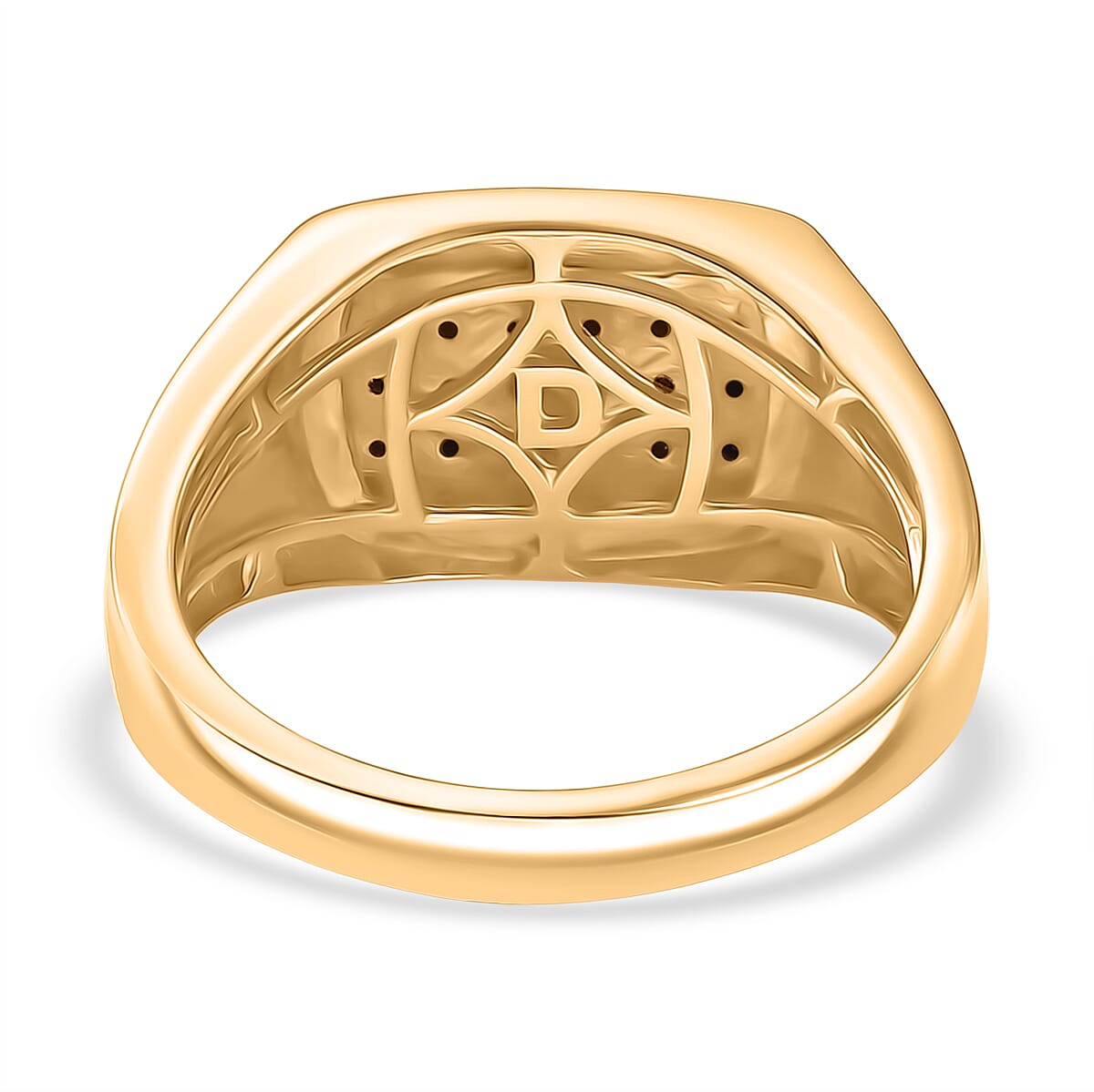 D'Joy Black Diamond Cluster Ring in 18K Vermeil Yellow Gold Plated Sterling Silver 8284406 5