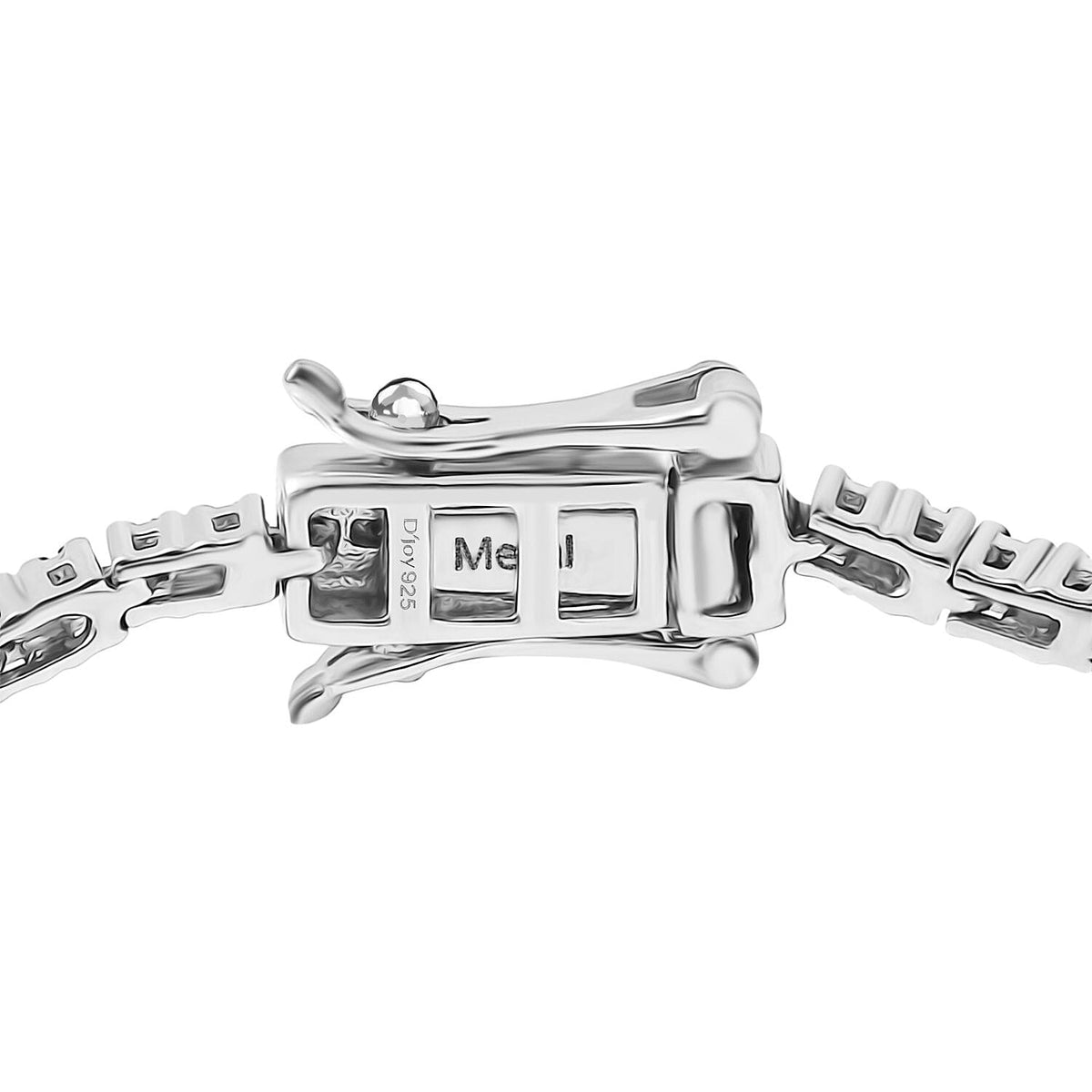D'Joy Black Diamond Linking Bracelet (Size 7.5) with GB Lock Box in Rhodium Overlay Sterling Silver 2.00 Ct, 8349985 4