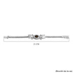Royal Bali Collection - Black Star Sapphire & Natural Chrome Diopside Handmade Tulang Naga Bracelet (Size 7.5) Sterling Silver 5.68 Ct, Silver Wt. 39.17 Gms.