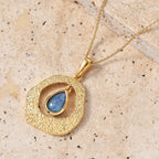 D'Joy - Boulder Opal Pear Pendant with Chain (Size 20) in Yellow Gold Plated Sterling Silver