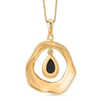 D'Joy - Boulder Opal Pear Pendant with Chain (Size 20) in Yellow Gold Plated Sterling Silver