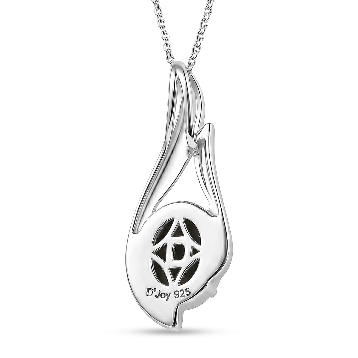 D'Joy - Boulder Opal Solitaire Pendant with Chain (Size 20) in Rhodium Overlay Sterling Silver 1.50 Ct. 4475725 5