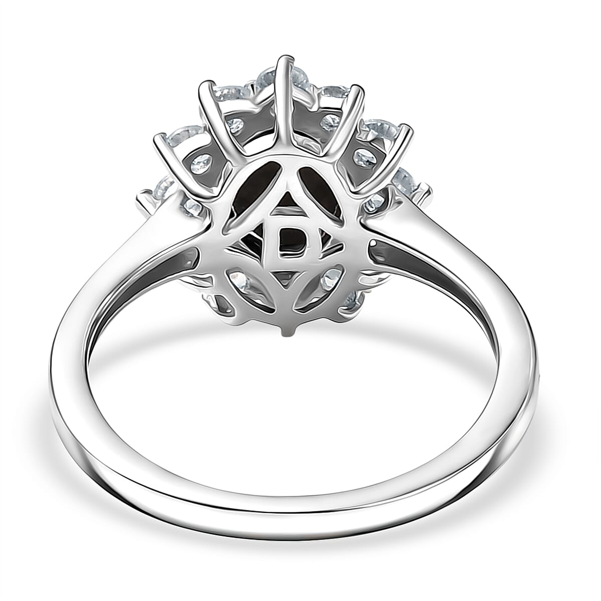 D'Joy Boulder Opal Triplet &amp; White Zircon Ring in Rhodium Overlay Sterling Silver 1.75 Ct. 8340637 5