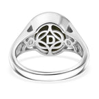 D'Joy - Boulder Opal Triplet & White Zircon Ring in Rhodium Overlay Sterling Silver 3.85 Ct.