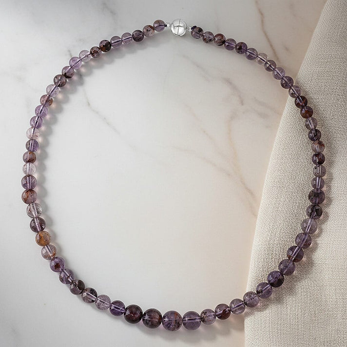 D'Joy Natural Cacoxenite Necklace (Size - 20) with Magnetic Lock in Rhodium Overlay Sterling Silver 200.00 Ct. 8438862 2
