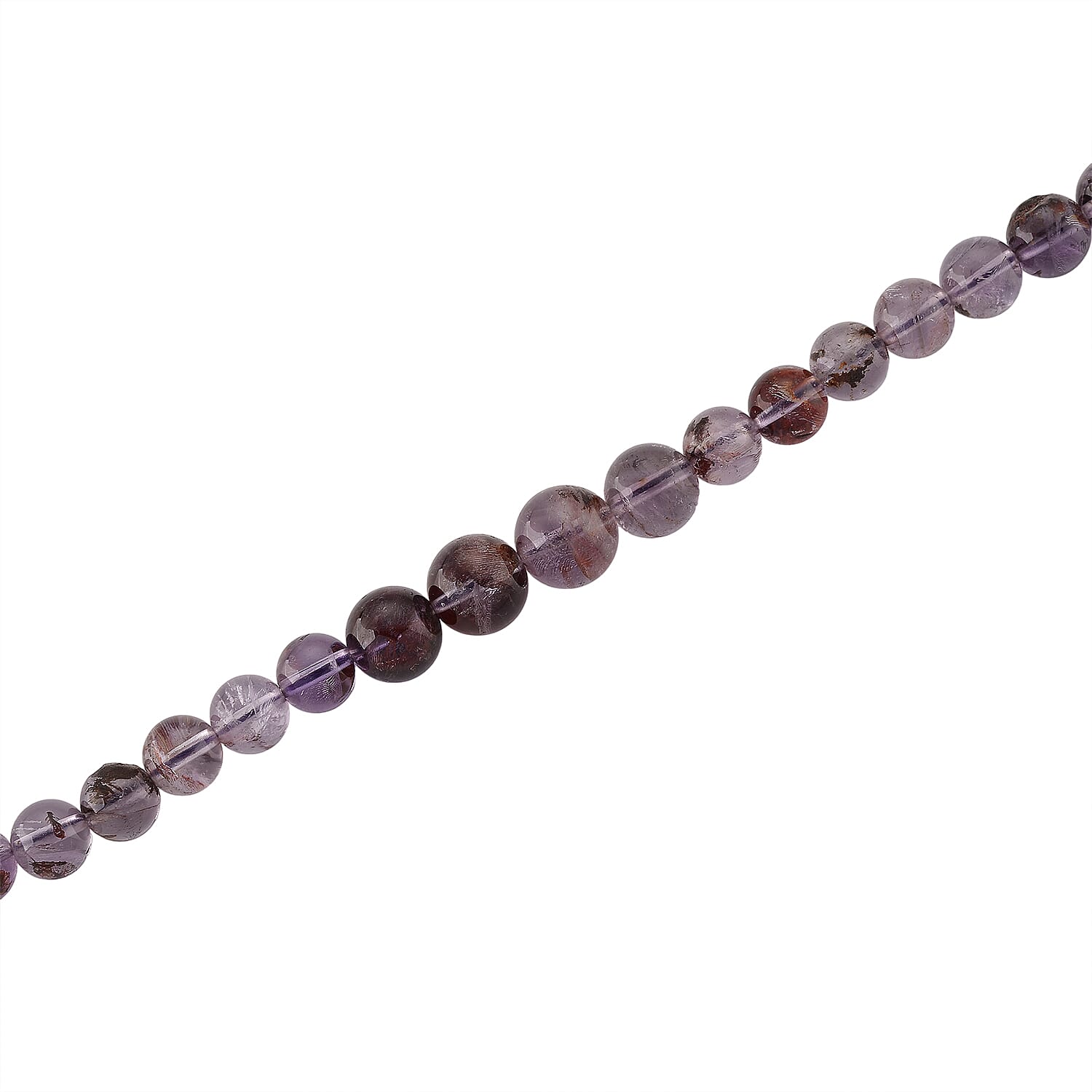 D'Joy Natural Amethsyt Necklace (Size - 20) with Magnetic Lock in Rhodium Overlay Sterling Silver 200.00 Ct. 8438862 5