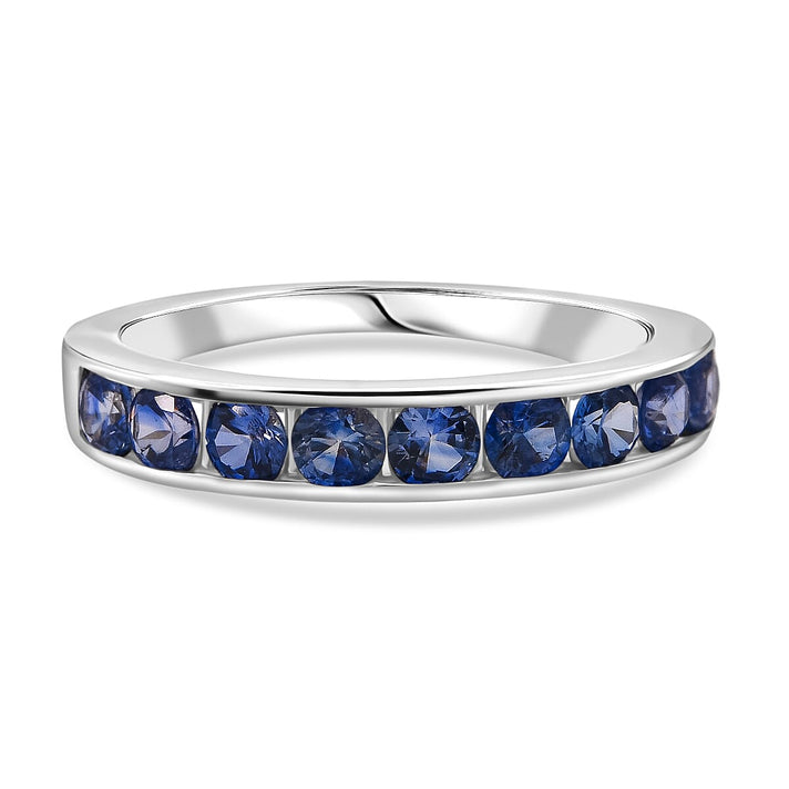 D'Joy Ceylon Sapphire Ring in Rhodium Overlay Sterling Silver 1.35 Ct. 8376926 1