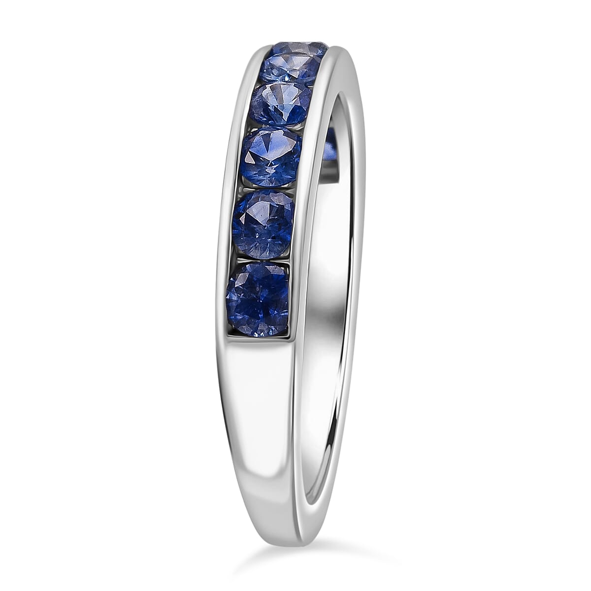 D'Joy Ceylon Sapphire Ring in Rhodium Overlay Sterling Silver 1.35 Ct. 8376926 3