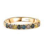 D'Joy Multi Diamond Ring in 18K Vermeil Yellow Gold Plated Sterling Silver 0.58 Ct.
