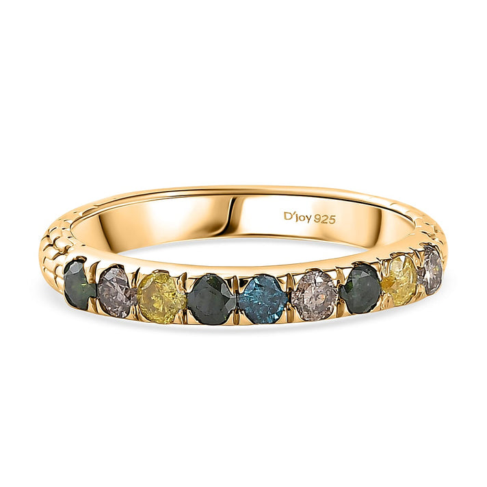 D'Joy Multi Diamond Band Ring in 18K Vermeil Yellow Gold Plated Sterling Silver 0.58 Ct. 8547560 1
