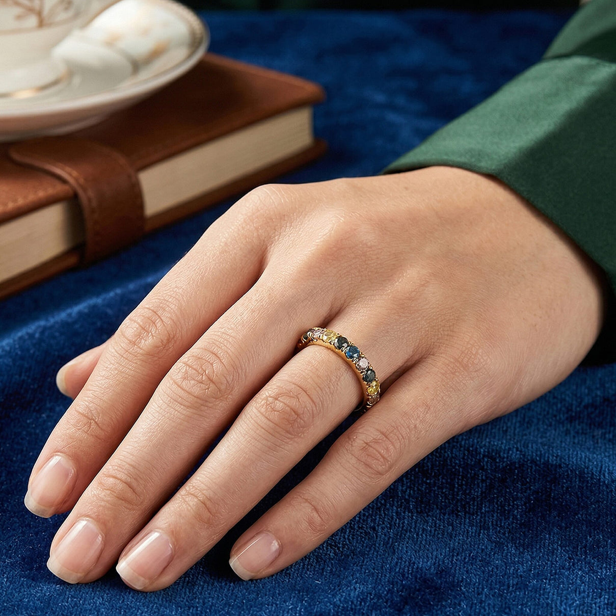 D'Joy Multi Diamond Band Ring in 18K Vermeil Yellow Gold Plated Sterling Silver 0.58 Ct. 8547560 2
