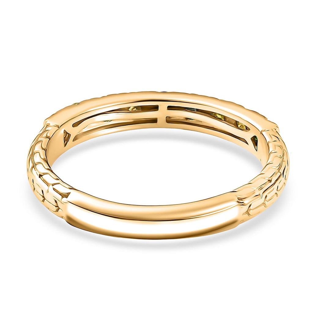 D'Joy Multi Diamond Ring in 18K Vermeil Yellow Gold Plated Sterling Silver 0.58 Ct.