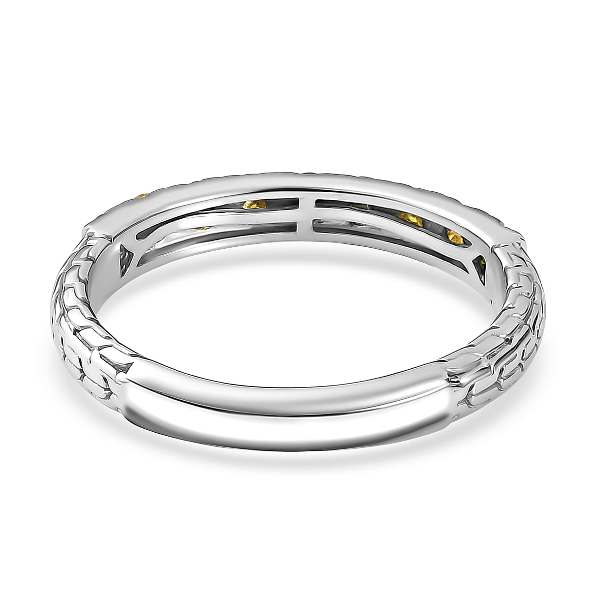 D'Joy Multi Diamond Band Ring in Rhodium Overlay Sterling Silver 0.58 Ct. V32663548 5