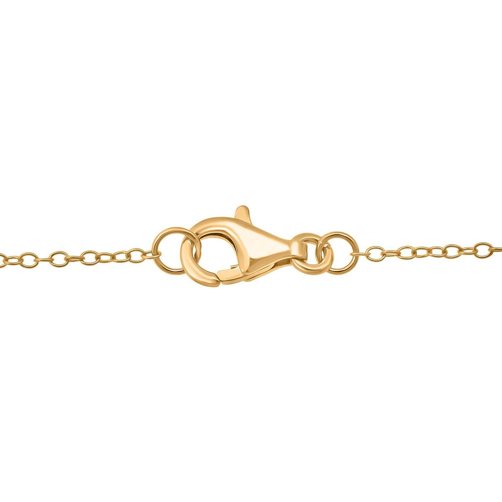 D'Joy Citrine & Moissanite Pendant with Chain (Size 20) with Lobster Clasp in 18K Vermeil Yellow Gold Plated & Rhodium Overlay Sterling Silver 10.22 Ct.