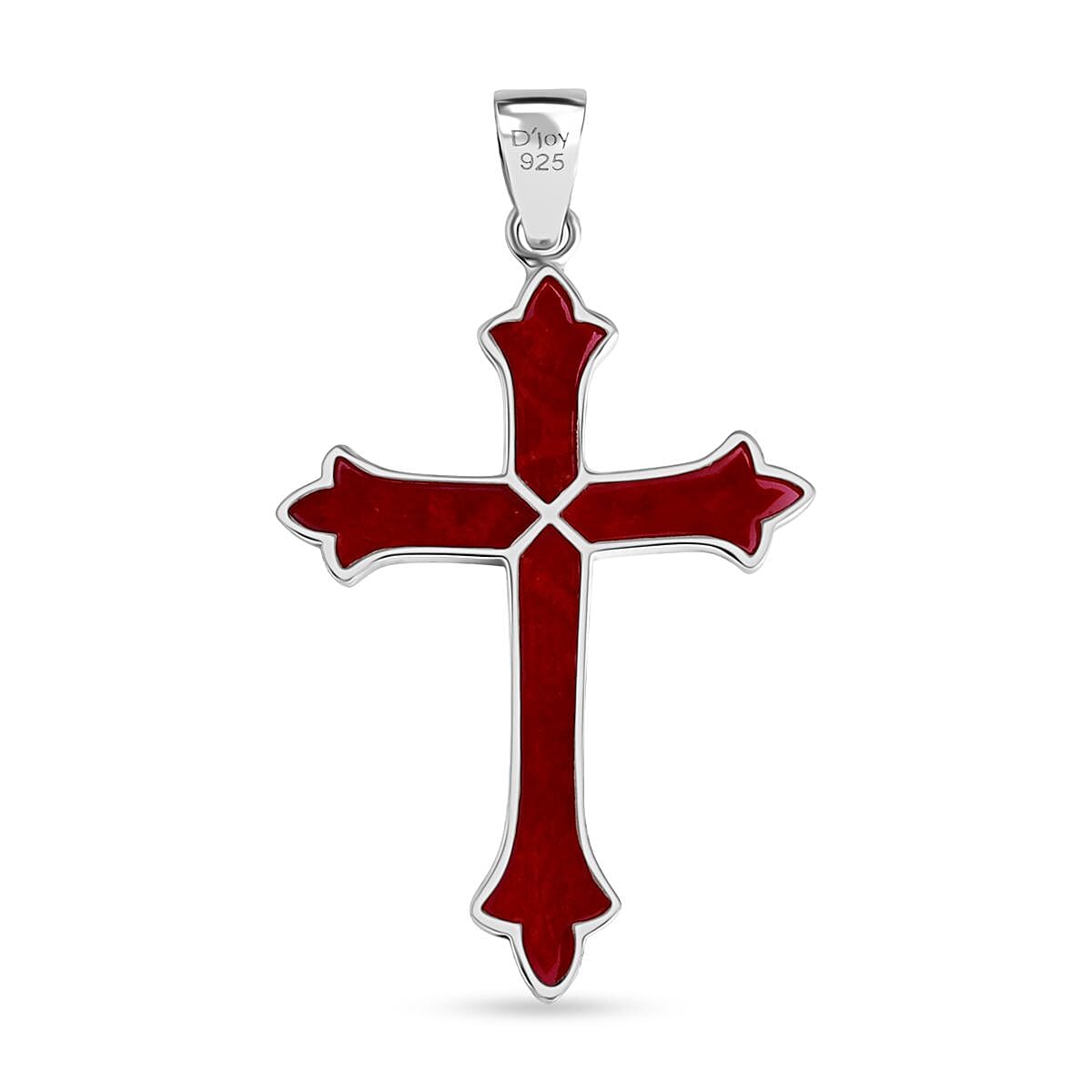 D'Joy Coral Cross Pendant Sterling Silver 8285693 4