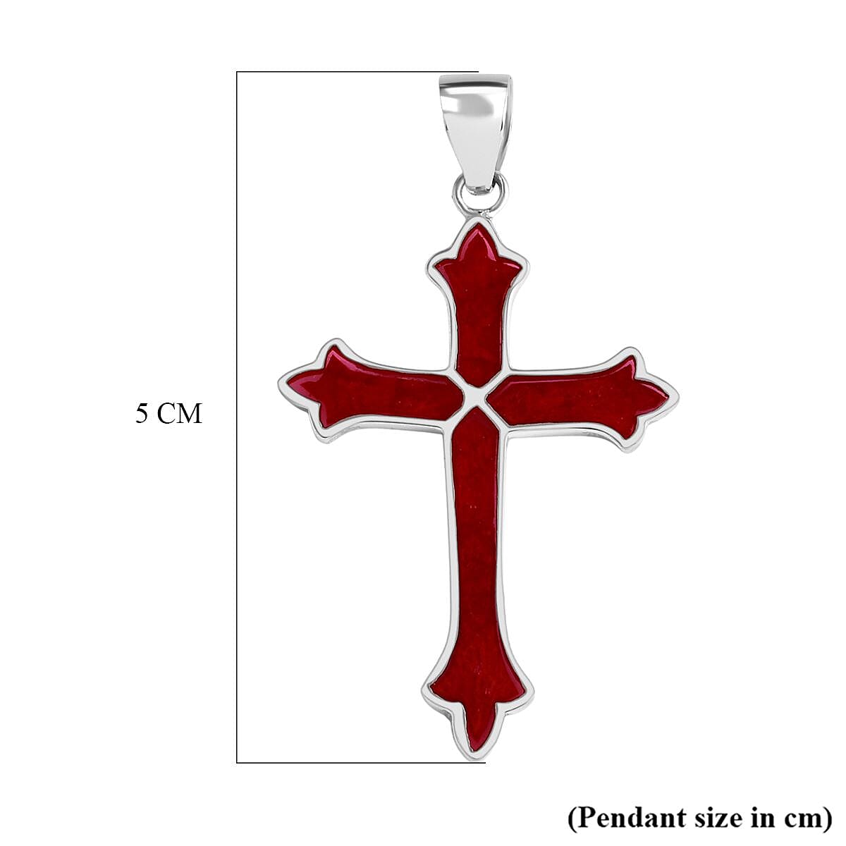 D'Joy Coral Cross Pendant Sterling Silver 8285693 5