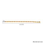 D'Joy Honey Jade Bracelet (Size 7) in Rhodium Overlay Sterling Silver 12.14 Ct, Silver Wt. 5.54 Gms.
