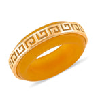 D'Joy Honey Jade Ring in Yellow Gold Plated Sterling Silver 25.00 Ct.