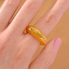 D'Joy Honey Jade Ring in Yellow Gold Plated Sterling Silver 25.00 Ct.